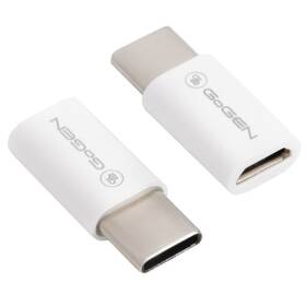Redukcia GoGEN USB-C (M) / micro USB (F) biela

