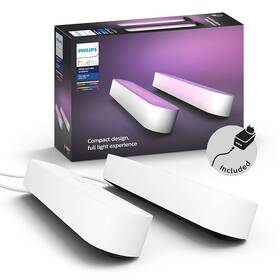 Stolové svietidlo Philips Play White and Color Ambiance Double Pack biele

