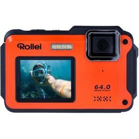 Digitálny fotoaparát Rollei Sportsline 64 Selfie čierny/oranžový

