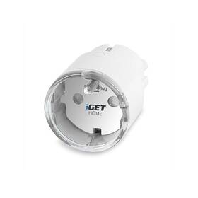 Inteligentná zásuvka iGET HOME Power 1 Wi-Fi zásuvka s meraním spotreby, 3680W biela

