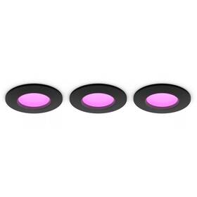 Vstavané svietidlo Philips Slim downlight S (90mm), 3ks čierne

