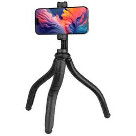 Držiak na mobil FIXED Creator Flexible Tripod, 1/4" závit čierny

