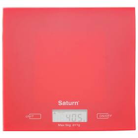 Kuchynská váha Saturn ST-KS7810 red červená

