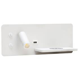 Bodové svietidlo IMMAX LED Be PREPARE 4v1 s Qi nabíjaním, USB, varianta pravá biele

