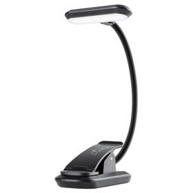 Stolná lampa ETA 089490000 s klipom, nabíjacia, stmievateľná čierna

