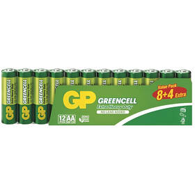 Batéria zinkochloridová GP Greencell AA (R6), 12 ks 

