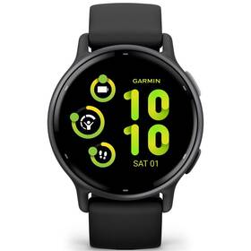 Inteligentné hodinky Garmin vívoactive 5 - Slate / Black Silicone Band 
