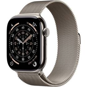 Inteligentné hodinky Apple GPS + Cellular 42mm prírodný titán - prírodný milánsky ťah 


