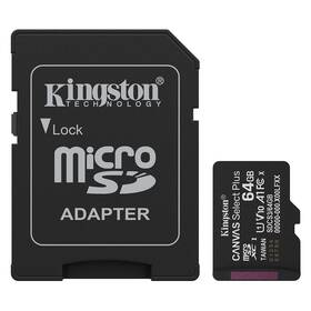 Pamäťová karta Kingston Canvas Select Plus MicroSDXC 64GB UHS-I U1 (R100)/W30 + adaptér čierna

