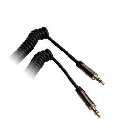 Kábel GoGEN Jack 3,5mm, 2m, pozlátené konektory, krútený čierny

