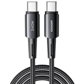 Kábel Essager Sunset USB-C / USB-C 2.0 5A, 240W, 2m čierny

