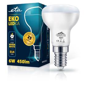 LED žiarovka ETA EKO LEDka reflektor 6W, E14, teplá biela 

