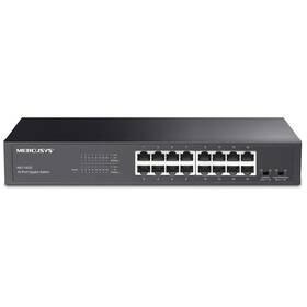 Switch Mercusys MS116GS, 16 port, Gigabit čierna farba

