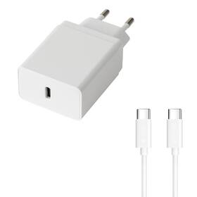 Nabíjačka do siete WG 1xUSB-C PD, 18W + USB-C kabel biela

