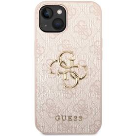 Kryt na mobil Guess 4G Metal Logo na Apple iPhone 15 ružový

