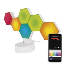 Stolná lampa EMOS GoSmart, Quantum Light, 5,5 W, RGB biela

