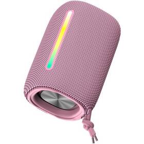 Prenosný reproduktor Forever BS-10 LED ružový

