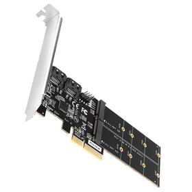 Radič Axagon PCES-SA4M2 - 2x SATA 6G port + 2x SATA M.2 slot 
