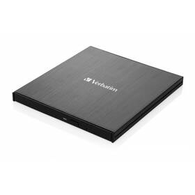 Externá DVD napaľovačka Verbatim CD/DVD Slimline USB-C + Nero čierna farba
