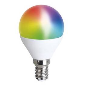Inteligentná žiarovka Solight LED SMART WIFI, miniglobe, 5W, E14, RGB 

