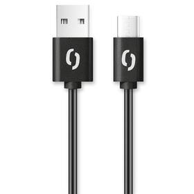 Kábel Aligator USB/USB-C, 2m čierny

