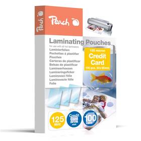 Laminovacie fólie Peach na kreditné karty (54x86mm), 125mic, 100 ks 

