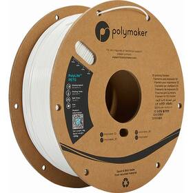 Tlačová struna (filament) Polymaker PolyLite PETG, 1,75 mm, 1 kg biela farba
