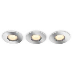Vstavané svietidlo Philips Adore White Ambiance 3 Spot hliník

