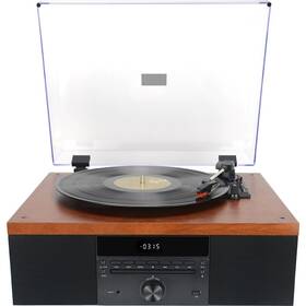 Mikro HiFi systém AKAI ATT-14BT, s gramofonem čierny/hnedý

