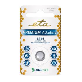 Batéria alkalická ETA ALKALINE LR44, blister 1ks 

