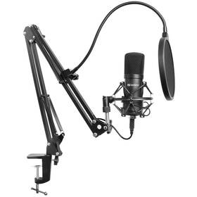 Mikrofón Sandberg Streamer Kit USB čierny

