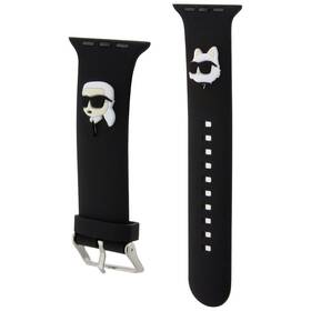 Remienok Karl Lagerfeld Karl and Choupette na Apple Watch 42/44/45mm čierny

