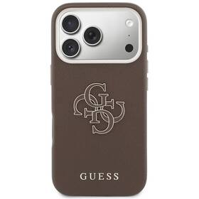 Kryt na mobil Guess PU Resin Logo na Apple iPhone 17 Pro hnedý

