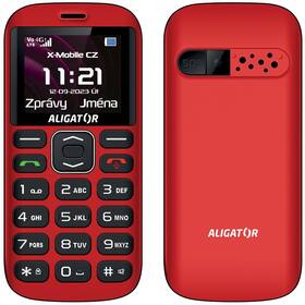 Mobilný telefón Aligator A720 4G Senior čierny/červený

