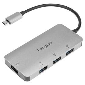 USB Hub Targus USB-C na 4 porty USB-A strieborný

