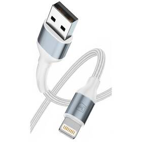 Kábel 3mk Hyper N-SERIES USB/Lightning, 12W, 2m biely

