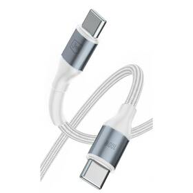 Kábel 3mk Hyper N-SERIES USB-C/USB-C, 100W, 1m biely

