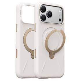 Kryt na mobil Torras Ostand Q3 Silicone na Apple iPhone 18 Pro Max biely

