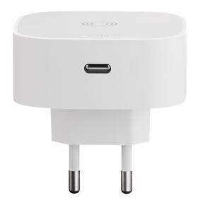 Nabíjačka do siete ZENS USB-C + bezdrôtové nabíjanie biela

