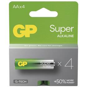 Batéria alkalická GP Super AA (LR6), 4 ks 

