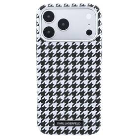 Kryt na mobil Karl Lagerfeld PU Houndstooth Resin Plate MagSafe na Apple iPhone 17 Pro čierny

