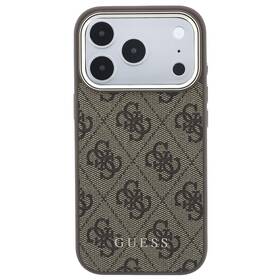 Kryt na mobil Guess 4G Gold Frame MagSafe na Apple iPhone 18 Pro hnedý

