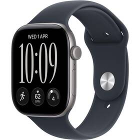 Inteligentné hodinky Apple GPS + Cellular 42 mm vesmírně šedý hliník, námořnicky modrý sportovní řemínek - S/M 

