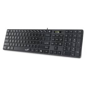 Klávesnica Genius Slimstar 126, drôtová, copilot, USB, CZ+SK layout čierna


