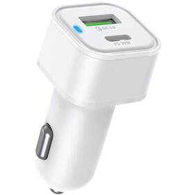 Adaptér do auta Sturdo 48W PD 30 W + QC 3.0 18W biely

