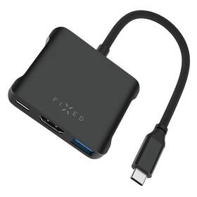 USB Hub FIXED Quadri 5-port USB-C, 140W PD 3.1 čierny

