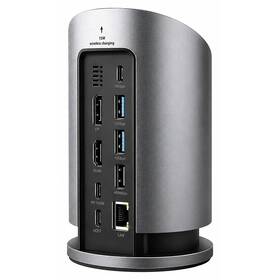 Dokovacia stanica Axagon Wireless Charging 9in1 hliník

