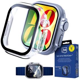 Ochranné puzdro 3mk Satin Armor WatchCase+ s tvrdeným sklom na Apple Watch Ultra1/2/3 (49mm) priehľadné

