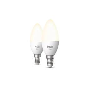 Inteligentná žiarovka Philips Hue Philips Hue W B39 E14 EU (2ks) biela

