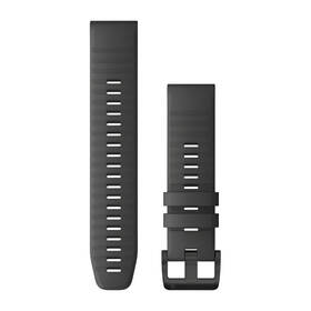  Remienok Garmin QuickFit 22, silikónový, tmavo šedý, čierna pracka
